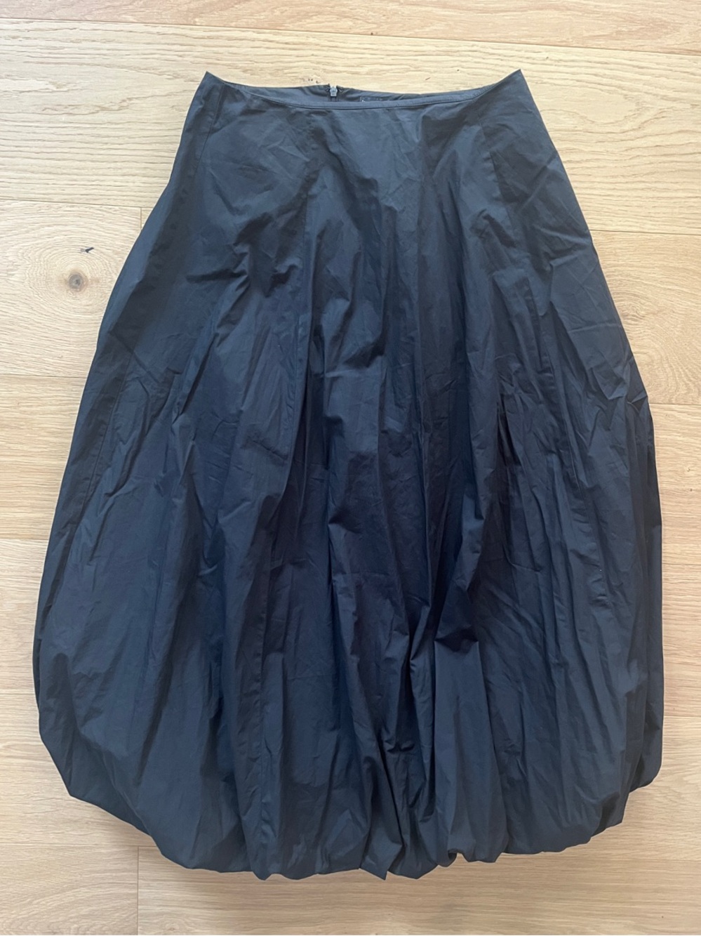 Mango Black Bubble Midi Skirt